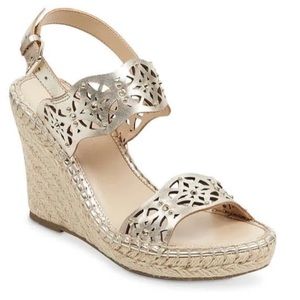 Marc Fisher gold espadrilles wedges - NEW in box - size 8